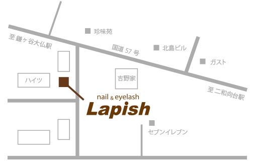 ラピッシュ ネイル＆アイラッシュ ネイル＆アイラッシュ：地図