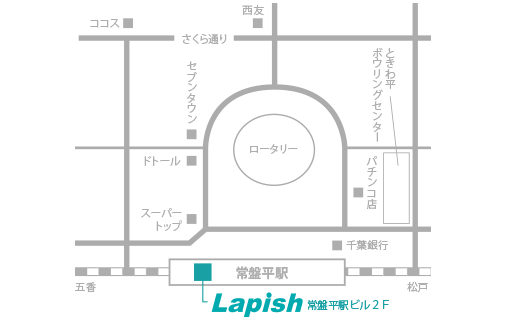 ラピッシュ常盤平店 常盤平店：地図